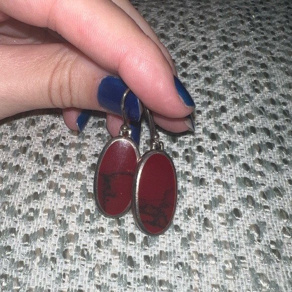 Red Jasper Sterling Silver 925 Red Coral 1.5"
Dangle Earrings super cute red - Picture 3 of 7